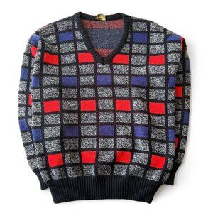 Vintage Collection D'or, Checkered Sweater / Canadian Made